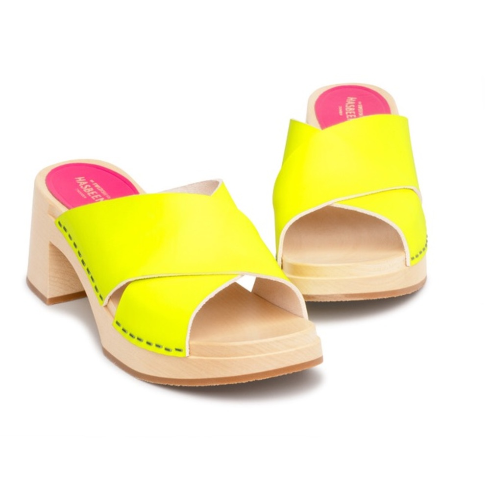 Swedish Hasbeens Anette High Neon Yellow